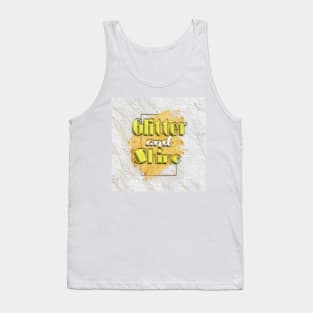 Glitter and shine yellow white cool Tank Top